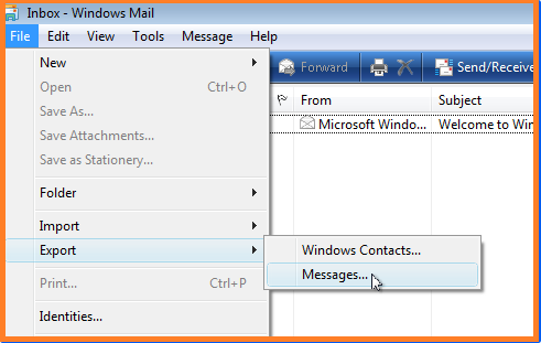 Windows Mail to Outlook